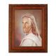 Head Of Christ In Fine Ornate Antiqued Mahogany Finished Frame -  - 161-126