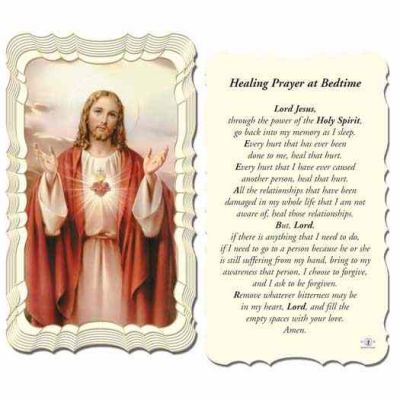 Healing Prayer At Bedtime 2 x 4 inch Holy Card - (Pack of 50) - 846218006126 - G50-710