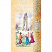 Holy Card Of Our Lady Of Fatima 2 Page Biography Holy Card (20 Pack)