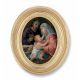 Holy Family Gold Stamped Print In Oval Gold Leaf Frame  - 2Pk -  - 451G-363