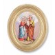 Holy Family Gold Stamped Print In Oval Gold Leaf Frame - (Pack Of 2) -  - 451G-369