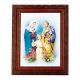 Holy Family In An Ornate MahoganyFrame w/Beaded Lip 2Pk -  - 861-360