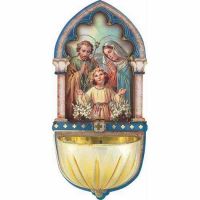 Holy Family Multi-dimensional Church Holy Water Bowl Font