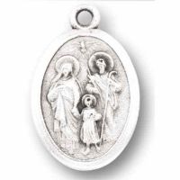 Holy Family Silver Oxidized Medal (25 Pack)