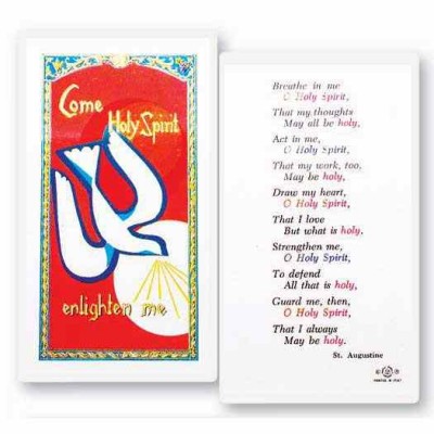 Holy Spirit Laminated 2 x 4 inch Holy Card (50 Pack) - 846218014411 - E24-659