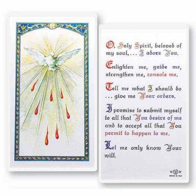 Holy Spirit Prayer Laminated 2 x 4 inch Holy Card (50 Pack) - 846218014121 - E24-651