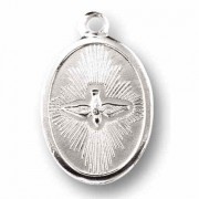 25pk - 1" Oval Oxidized Holy Spirit Pray for Us Medal  sold in inc of 25