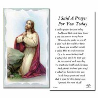 100pk - I Said A Prayer 2 x 4 inch Prayer-Card - (Pack of 100)