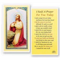 25pk - I Said a Prayer For You Today Laminated Holy Card  Pk 25