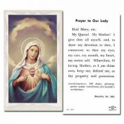Immaculate Heart Of Mary 2 x 4 inch Paper Holy Cards - (Pack of 100)