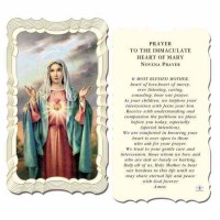 50pk - Immaculate Heart Of Mary - 2x4 inch Prayer-Card - (Pack of 50)