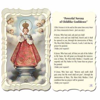 Infant Of Prague - 2 x 4 inch Paper Holy Cards - (Pack of 50) - 846218006164 - G50-160