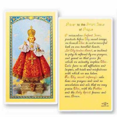 Infant Of Prague Laminated 2 x 4 inch Holy Card (50 Pack) - 846218013155 - E24-107