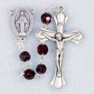 January-Garnet Deluxe Birthstone Rosary 20 inch (2 Pack) - 846218026650 - 245JAN