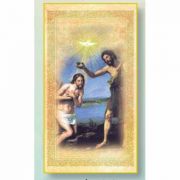 Jesus' Baptism 2 x 4 inch Holy Card - (Pack of 100)