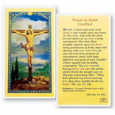 Jesus Crucified 2 x 4 inch Holy Card (50 Pack) - 846218014596 - E24-135