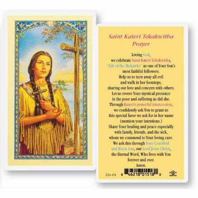 Kateri Tekakwitha 2 x 4 inch Holy Card (50 Pack) - 846218015180 - E24-474