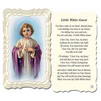 50pk - Little White Guest Prayer-Card - (Pack of 50)