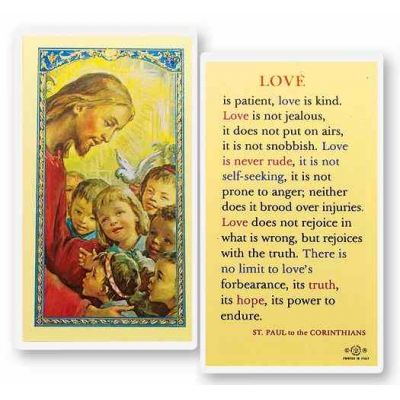 Love Is Patient - Holy Card - (Pack Of 31) -  - E24-703