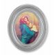 Madonna Of The Street Gold Stamped Print In Oval Silver Leaf Frame 2Pk -  - 451S-255