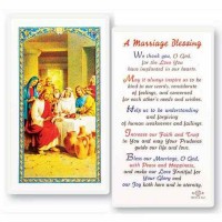 25pk - Marriage Blessing Laminated Holy Card  Pk 25