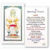 25pk - Marriage Prayer with Wedding Symbol Laminated Holy Card  Pk 25
