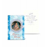 Mary And Infant With Angels Christmas Cards
