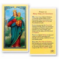 25pk - Mary Help of Christians Laminated Holy Card  Pk 25