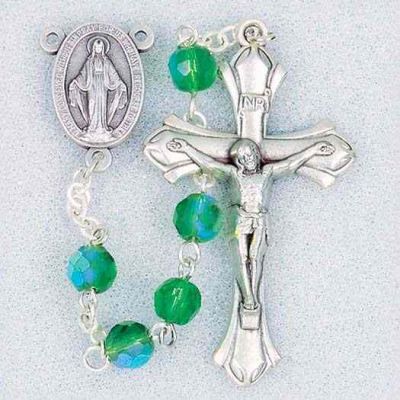 May-Emerald Deluxe Birthstone Rosary 20 inch (2 Pack) - 846218026674 - 245MAY