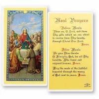 25pk - Meal Prayers The Last Supper Laminated Holy Card  Pk 25