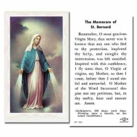 100pk - Memorare 2 x 4 inch Prayer-Card - (Pack of 100)