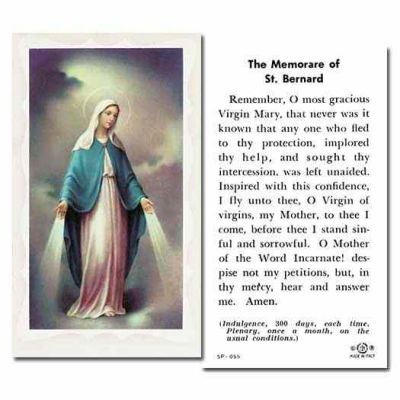 Memorare 2 x 4 inch Holy Card - (Pack of 100) - 846218001633 - 5P-055