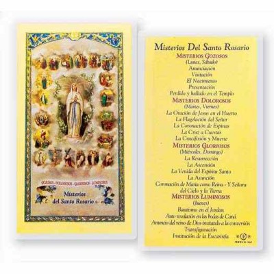 Misterios Del Santo Rosario 2 x 4 inch Holy Card (50 Pack) - 846218016699 - S24-212