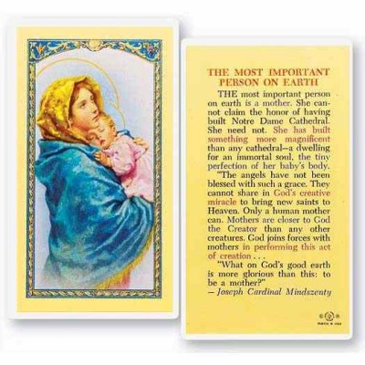 Most Important Person On Earth 2 x 4 inch Holy Card (50 Pack) - 846218014695 - E24-827