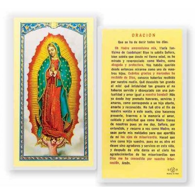 N.s. De Guadalupe Holy Card - (Pack Of 31) - - S24-216 N.s. De Guadalupe Holy Card - (Pack Of 31) - - S24-216
