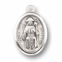25pk - 1" Oval Oxidized Atocha Nino Pray for Us Medal  sold in inc of 25