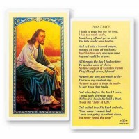 25pk - No Time with Christ by the Sea Laminated Holy Card  Pk 25