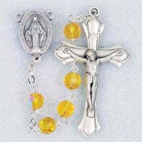 November-Topaz Deluxe Birthstone Rosary 20 inch