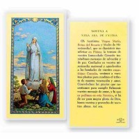 25pk - Novena a Nuestra Senora De Fatima Laminated Holy Card Pk 25