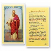 25pk - Saint Paul Novena Prayer Laminated Holy Card  Pk 25