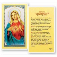 25pk - Novena Prayer to the Immaculate Heart of Mary Laminated Holy Card  Pk 25