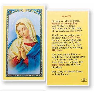 O.l. Of Mental Peace Holy Card - (Pack Of 31) -  - E24-826