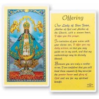 25pk - Our Lady of San Juan An Offering Laminated Holy Card  Pk 25