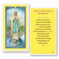 25pk - Our Lady of the Highway Laminated Holy Card  Pk 25