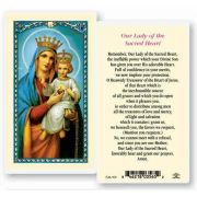 O.l. Of The Sacred Heart Holy Card - (Pack Of 50)