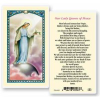 25pk - Our Lady Queen of Peace Laminated Holy Card  Pk 25