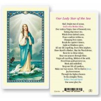 25pk - Our Lady Star of the Sea Laminated Holy Card  Pk 25
