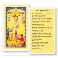 25pk - One Single Soul Laminated Holy Card  Pk 25