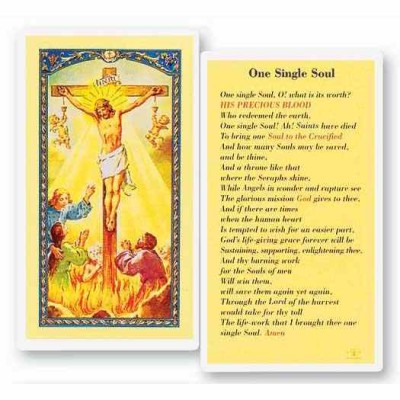 One Single Soul 2 x 4 inch Holy Card (50 Pack) - 846218016194 - E24-783