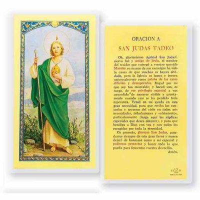 Oracion A San Judas Tadeo 2 x 4 inch Holy Cards (50 Pack) - 846218016774 - S24-320